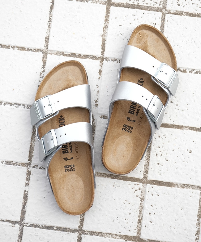 1012283]BIRKENSTOCK(ビルケンシュトック) Arizona BS Silver (NARROW