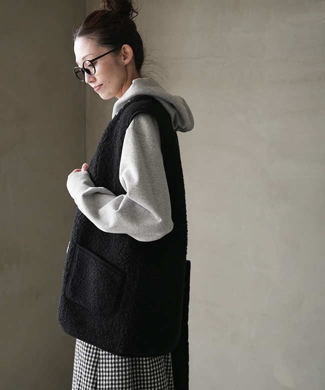 9362]COLD BREAKER(コールドブレイカー) ウールボアベスト レディース