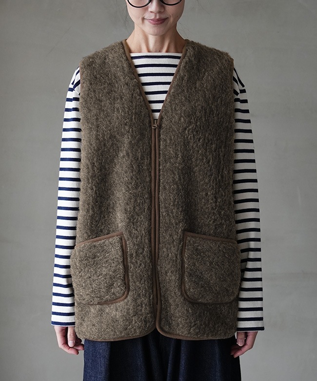 9362]COLD BREAKER(コールドブレイカー) ウールボアベスト レディース