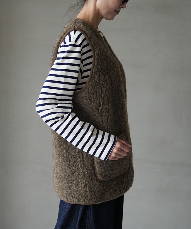 9362]COLD BREAKER(コールドブレイカー) ウールボアベスト レディース