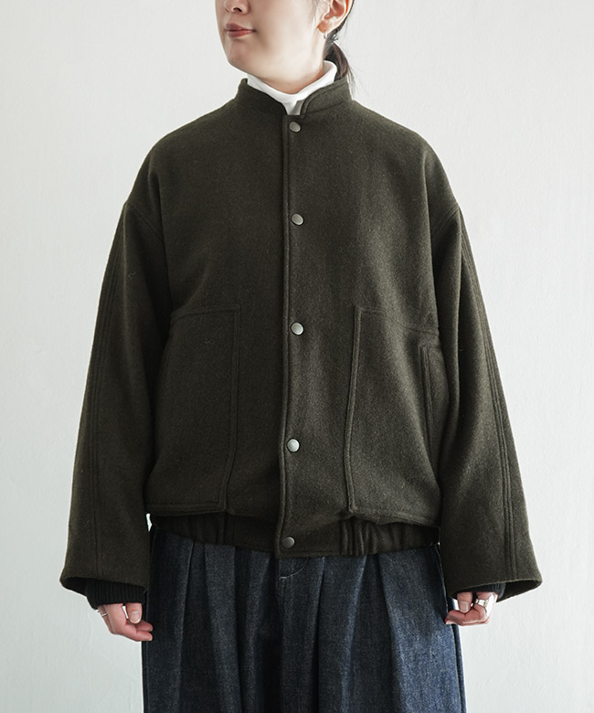 VC-2791]Veritecoeur(ヴェリテクール) ウールフラノブルゾン アウター