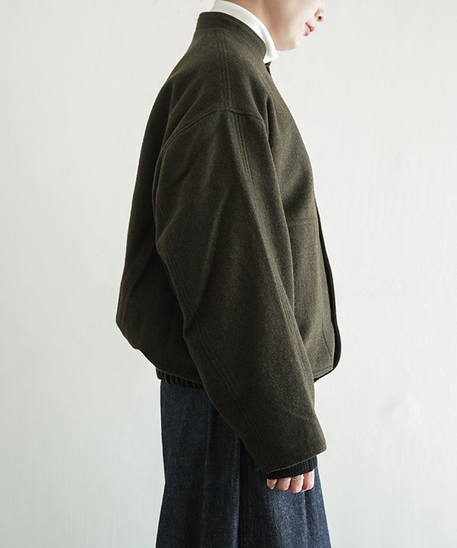 VC-2791]Veritecoeur(ヴェリテクール) ウールフラノブルゾン アウター