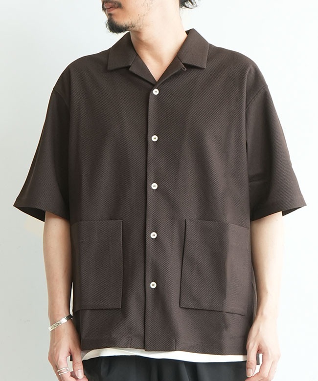 SALE 30%OFF】Curly&Co.(カーリー) BIRD'S EYE JERSEY COLLAR SHIRT