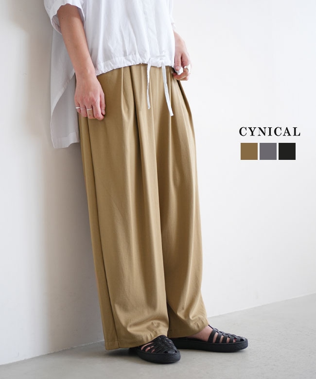 CYNICAL(シニカル)タック ワイドパンツ レディース ボトムス[612-96082