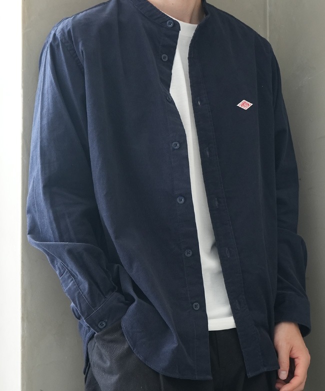 ヒーローよん◇【タグ付き未使用】Reft スタンドカラーODシャツ