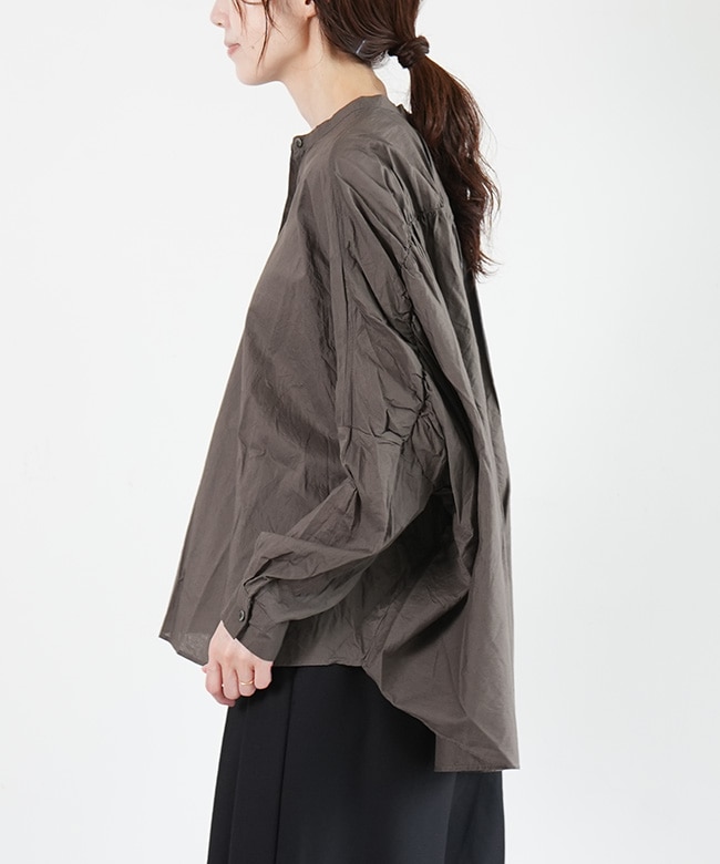 1-238975]mizuiro ind(ミズイロインド) back gather wide shirt バック