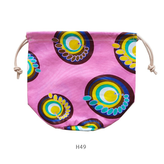 SALE 50%OFF】[KA014]Kanga(カンガ)アフリカンバティックミニ巾着