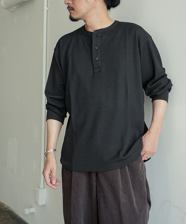 nonnative(ノンネイティブ) TROOPER L/S HENRY NECK TEE MERINO WOOL
