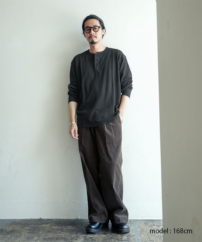 nonnative(ノンネイティブ) TROOPER L/S HENRY NECK TEE MERINO WOOL