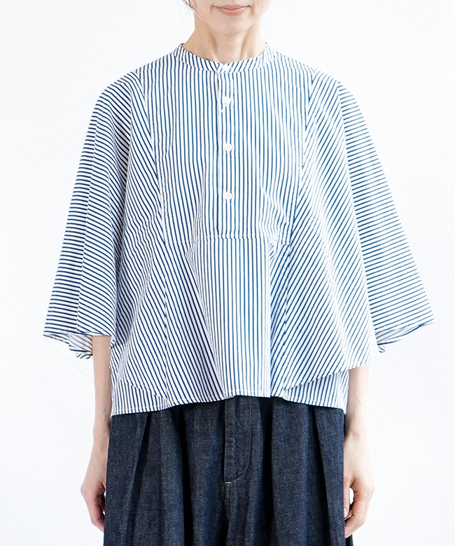 ★美品★grinグリン/ストライプブラウス SALE 20%OFF】[8255T-020]grin(グリン) ブロードドルマン長袖シャツ