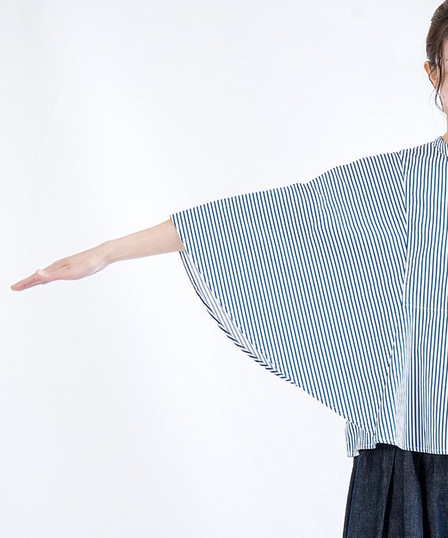 美品　グリン　水玉バックボタンブラウス　ブロードロールカラープルオーバー　シャツ SALE 50%OFF】[8251T-025]grin(グリン) ブロードサークルプル