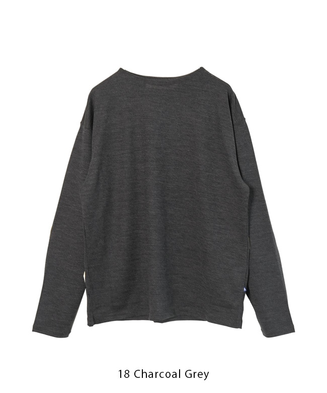 6021-1204]Caledoor(カレドアー) Merino Wool Long-Sleeve T-shirt