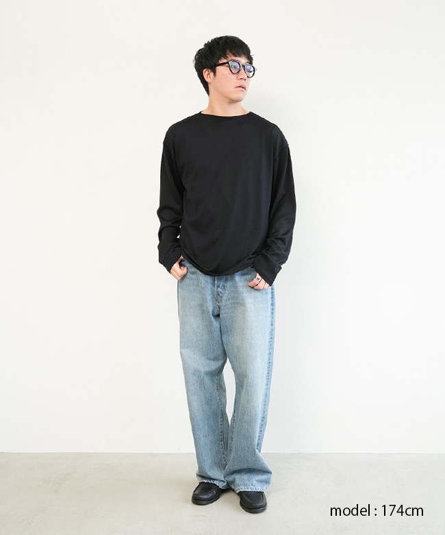 6021-1204]Caledoor(カレドアー) Merino Wool Long-Sleeve T