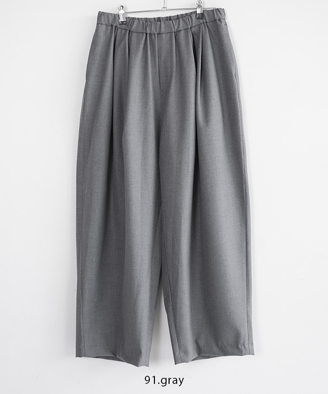 3-260082]mizuiro ind(ミズイロインド) wide tuck PT ワイド