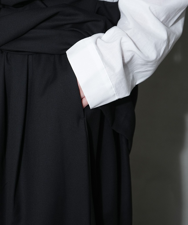 3-260082]mizuiro ind(ミズイロインド) wide tuck PT ワイドタック