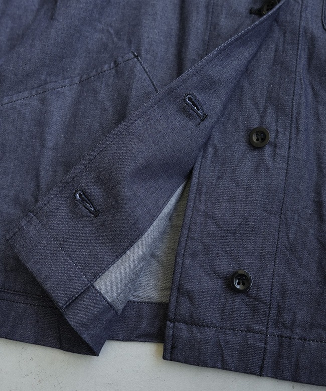 mizuiro ind(ミズイロインド) half slv denim shirt ハーフスリーブ