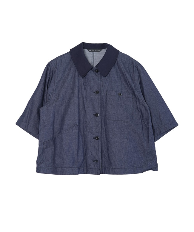 hiro　ハーフスリーブデニムジャケット mizuiro ind(ミズイロインド) half slv denim shirt ハーフスリーブ