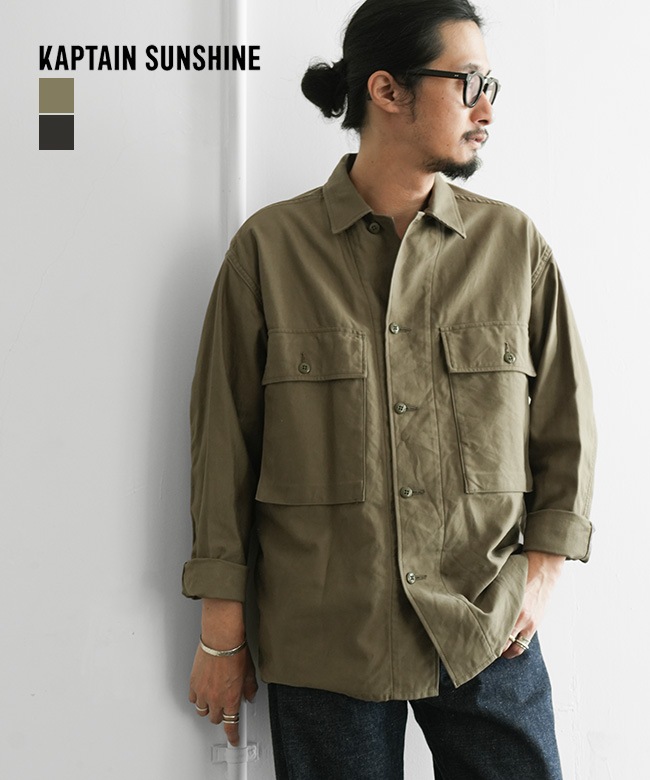 KAPTAIN SUNSHINE(キャプテンサンシャイン) Cotton Satin Field Shirt