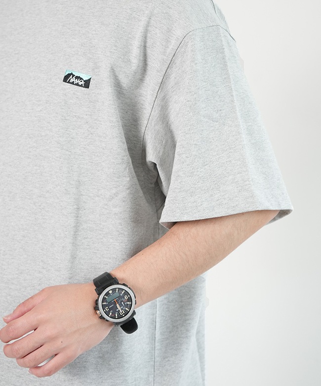 NANGA(ナンガ) ECO HYBRID BOX LOGO EMBROIDERY TEE エコハイブリッド