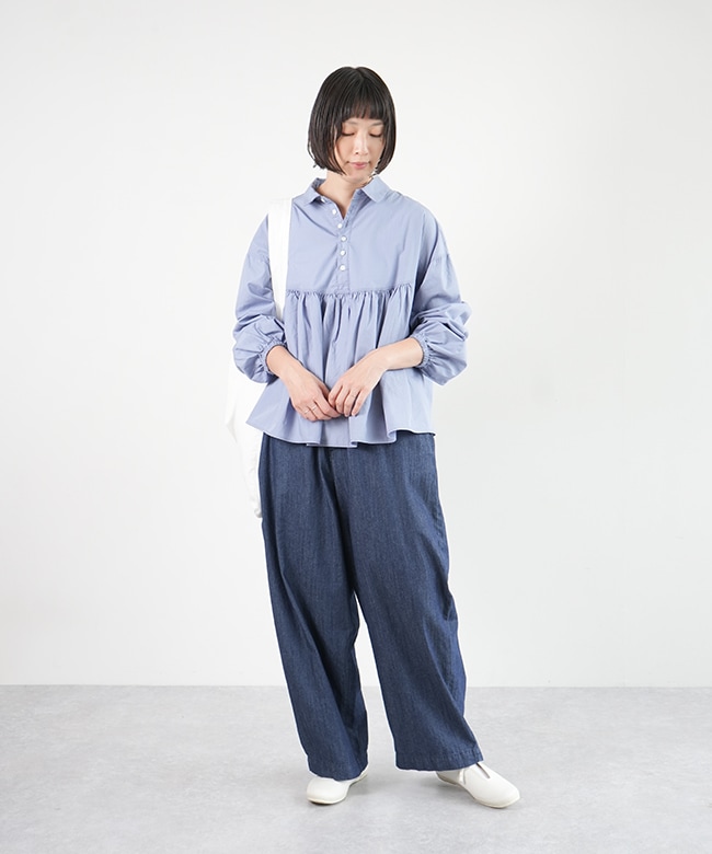 36-305X]Brocante(ブロカント) ペタルシャツ ブラウス シャツ