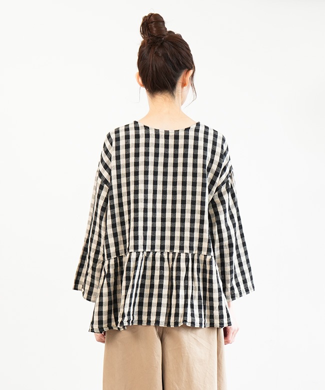 SALE 50%OFF】tumugu(ツムグ) ヘリンボンギンガムチェック プル