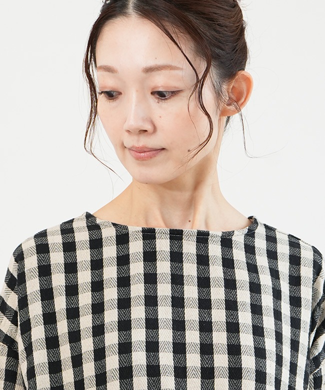 SALE 50%OFF】tumugu(ツムグ) ヘリンボンギンガムチェック プル
