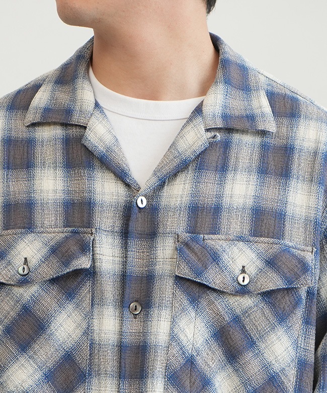 トップス Caledoor Panama Cloth Check SH l`echoppe SALE 50%OFF】[6041-1103]Caledoor(カレドアー) Panama Cloth