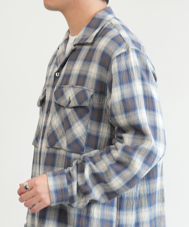 SALE 50%OFF】Caledoor(カレドアー) Panama Cloth Check Shirt パナマ