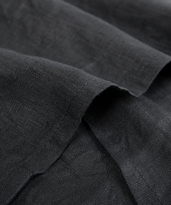 2-230083]mizuiro ind(ミズイロインド) リネンスタンドカラーコクーン