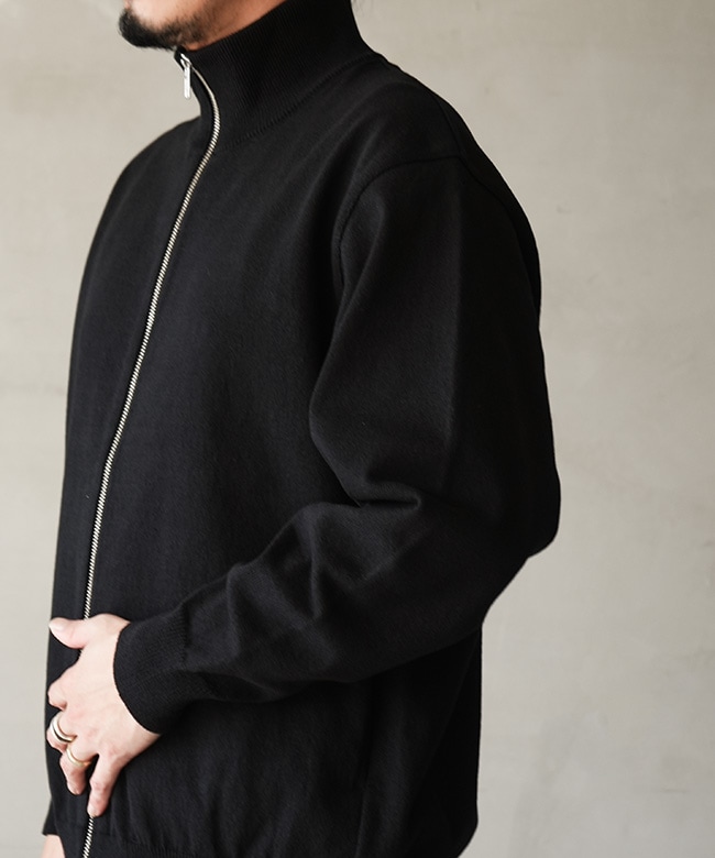 【超希少】ワイズ ビス LIMI ショールドッキングニットブルゾン ブラック セール】MINIMAL 2WAY TRACK ZIP BLOUSON（ブルゾン）｜WYM LIDNM