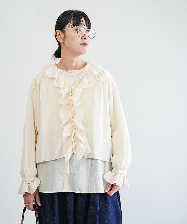 SALE 50%OFF】tumugu(ツムグ) ふわふわコットン フリルレイヤード