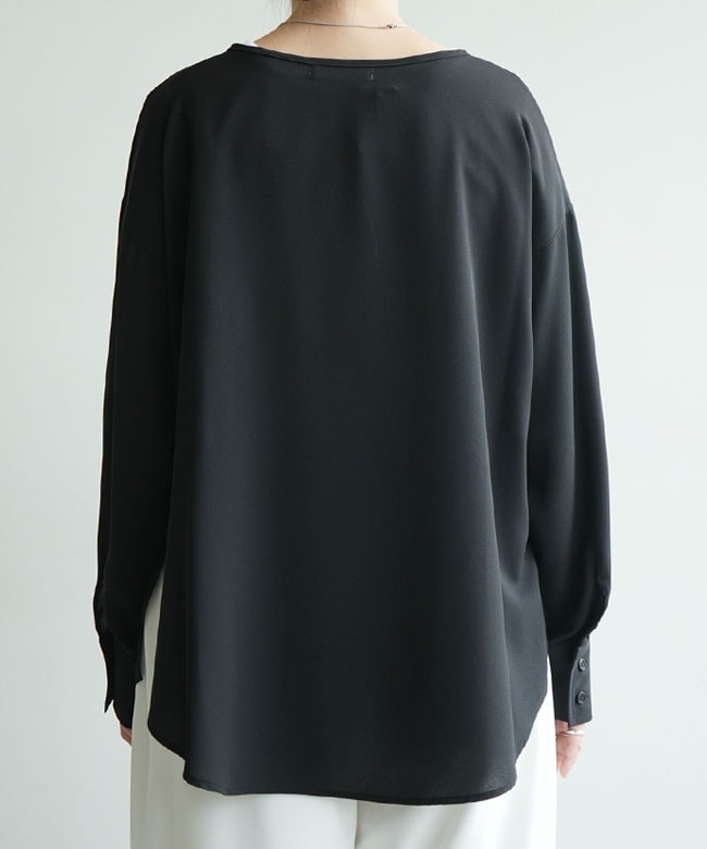 SALE 50%OFF】Praia(プライア)エアリーブラウス・カフスプルオーバー 