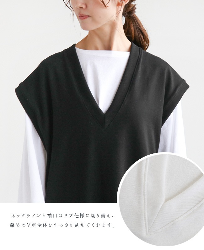 SALE 20%OFF】◇[SMA-PENVOP]SOLAMONAT(ソラモナ)ペンネ天竺Vネック