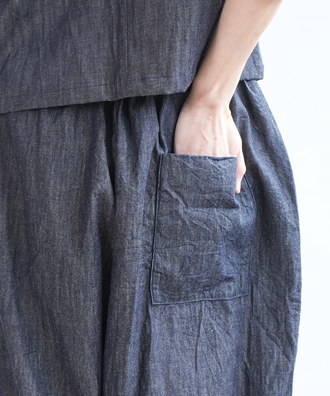 1-260075]mizuiro ind(ミズイロインド)デニムドローストリング