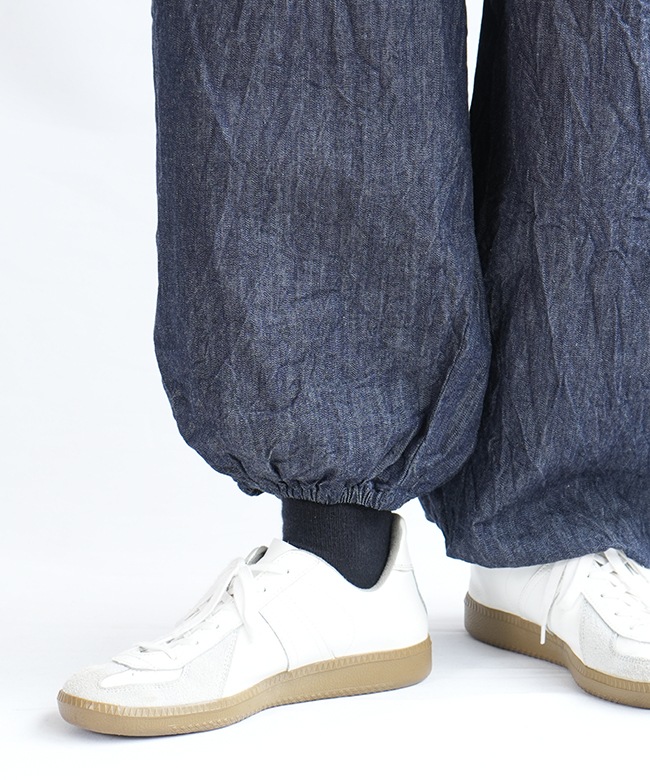25SS mizuiro ind デニム ドローストリング ボリュームパンツ mizuiro ind｜デニムドローストリングボリュームパンツ