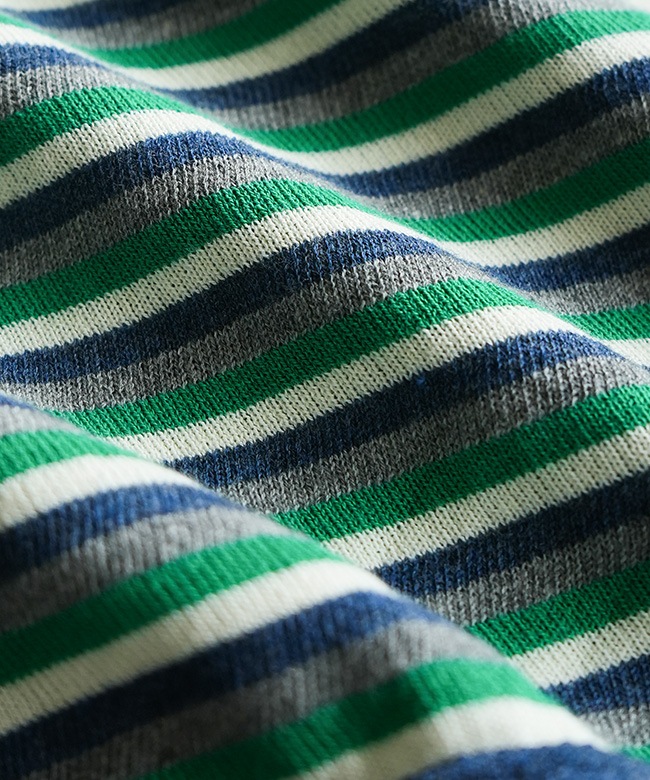 【mintです】MEYAME ボーダー　ニット　Tシャツ　メヤメ MEYAME ニット セーター |「別注」ボーダー コットンニット半袖T