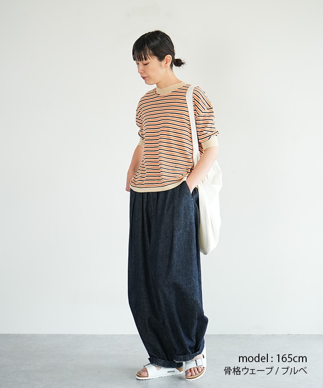 SALE 40%OFF】[MEY-2130]MEYAME(メヤメ) BORDER COTTON KNIT TEE