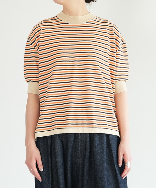 MEYAME ニット セーター |「別注」コットンニット半袖Tシャツ