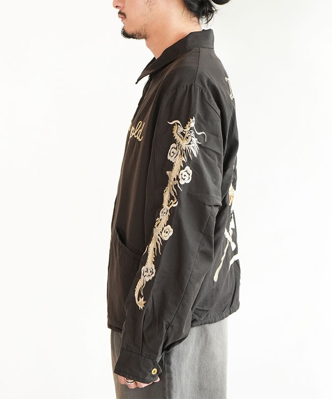 GL15727]gold(ゴールド) SKULL JACKET AGED MODEL スカル