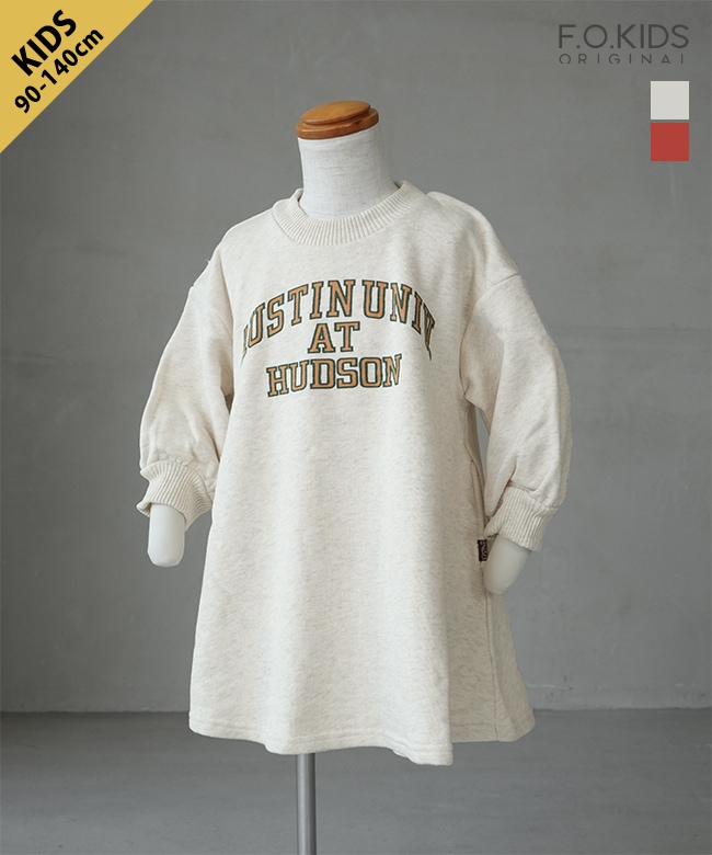 R417025]F.O.KIDS(エフオーキッズ)カレッジロゴワンピース