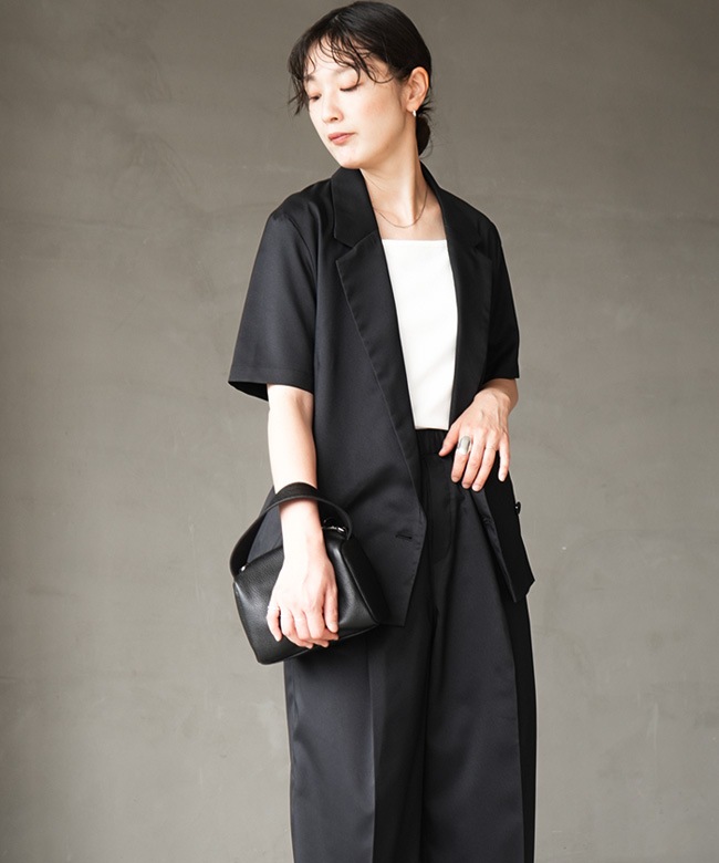 MIDIUMISOLID(ミディウミソリッド)half sleeve jacket ハーフスリーブ