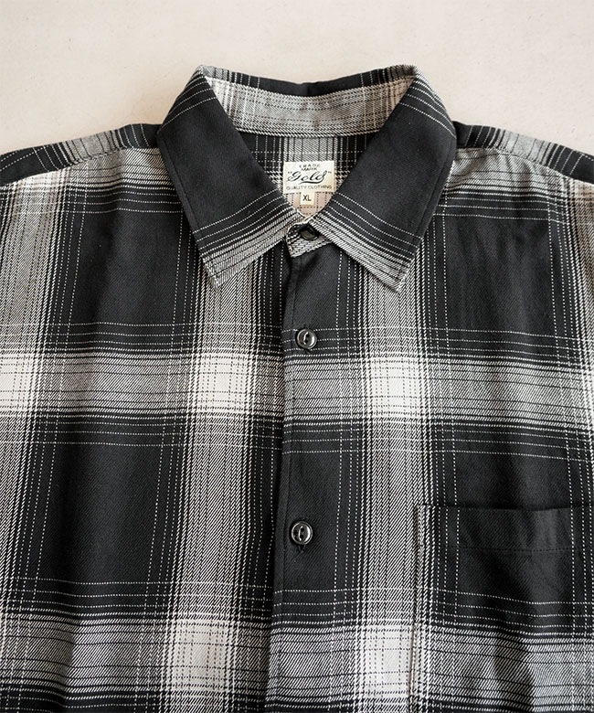 GL29546]gold(ゴールド) SUVIN COTTON NEL CHECK REGULAR COLLAR SHIRT