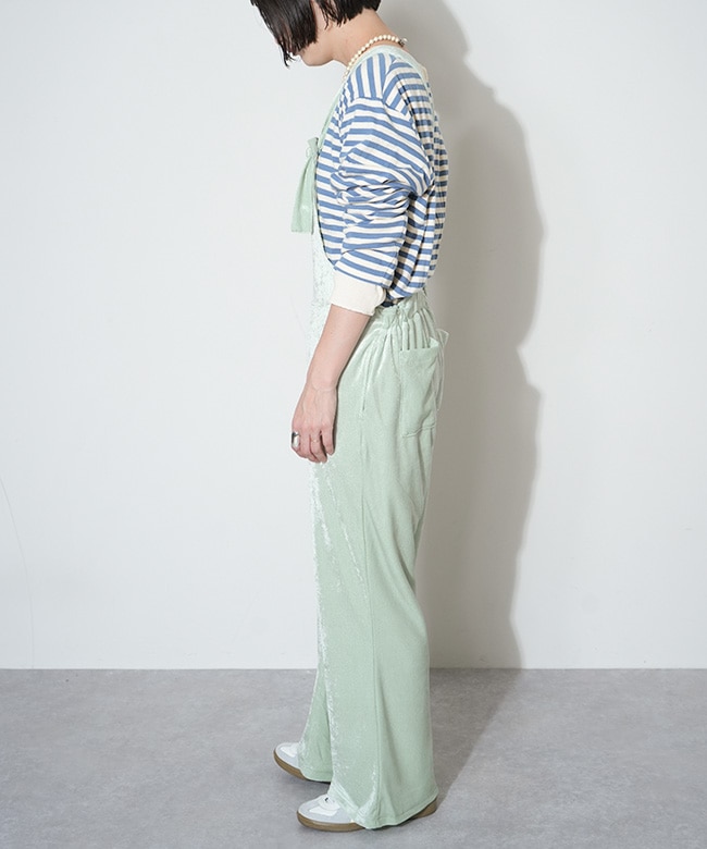 SALE 50%OFF】[MEY-1927]MEYAME(メヤメ) VELOUR SALOPETTE