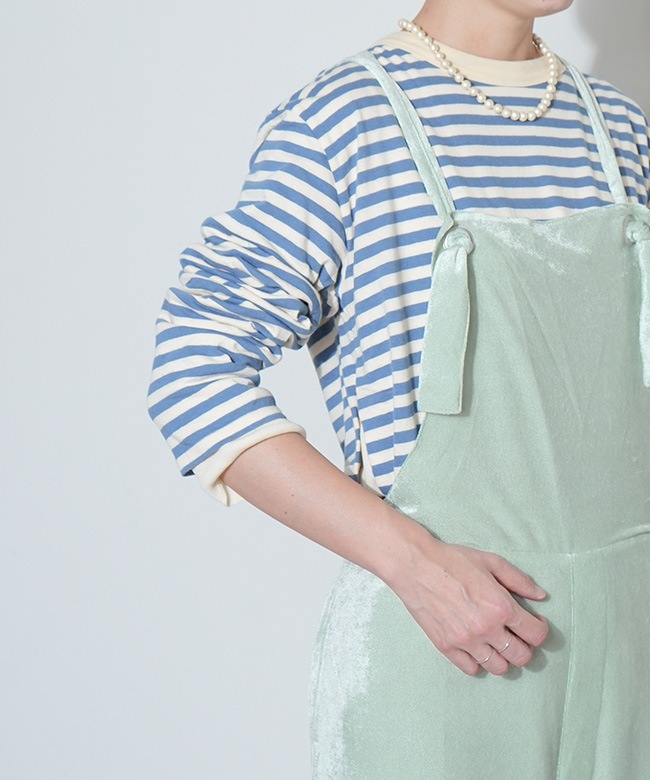 SALE 50%OFF】[MEY-1927]MEYAME(メヤメ) VELOUR SALOPETTE