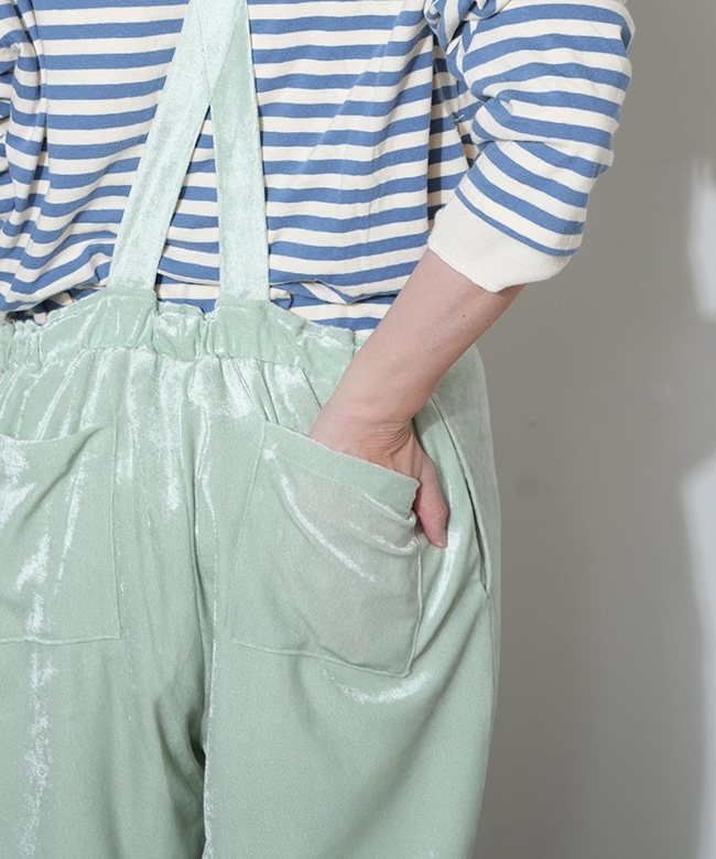 SALE 50%OFF】[MEY-1927]MEYAME(メヤメ) VELOUR SALOPETTE