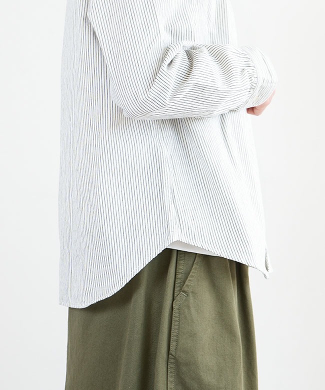 ダナファヌル Dana Faneuil ヒッコリー ヒッコリーストライプ パンツ イージーパンツ ワイドパンツ Japan 日本製 レディース Dana Faneuil ダナファヌル ヒッコリーストライプ