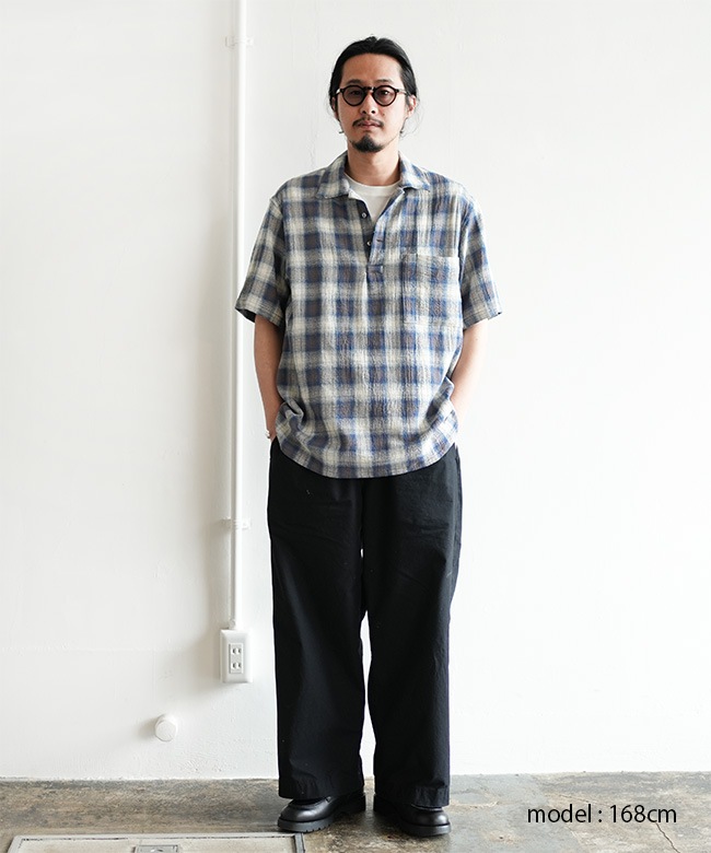 SALE 50%OFF】Caledoor(カレドアー) Panama Cloth Check Pullover