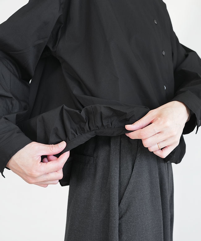 3-230094]mizuiro ind(ミズイロインド) ballon shirt バルーン