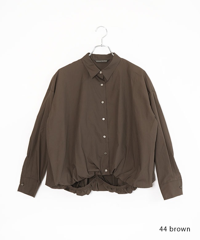 ミズイロンド バルーンシャツ チャコールグレー 3-230094]mizuiro ind(ミズイロインド) ballon shirt バルーン