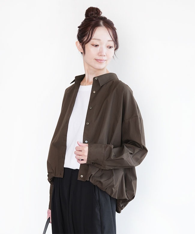 3-230094]mizuiro ind(ミズイロインド) ballon shirt バルーン